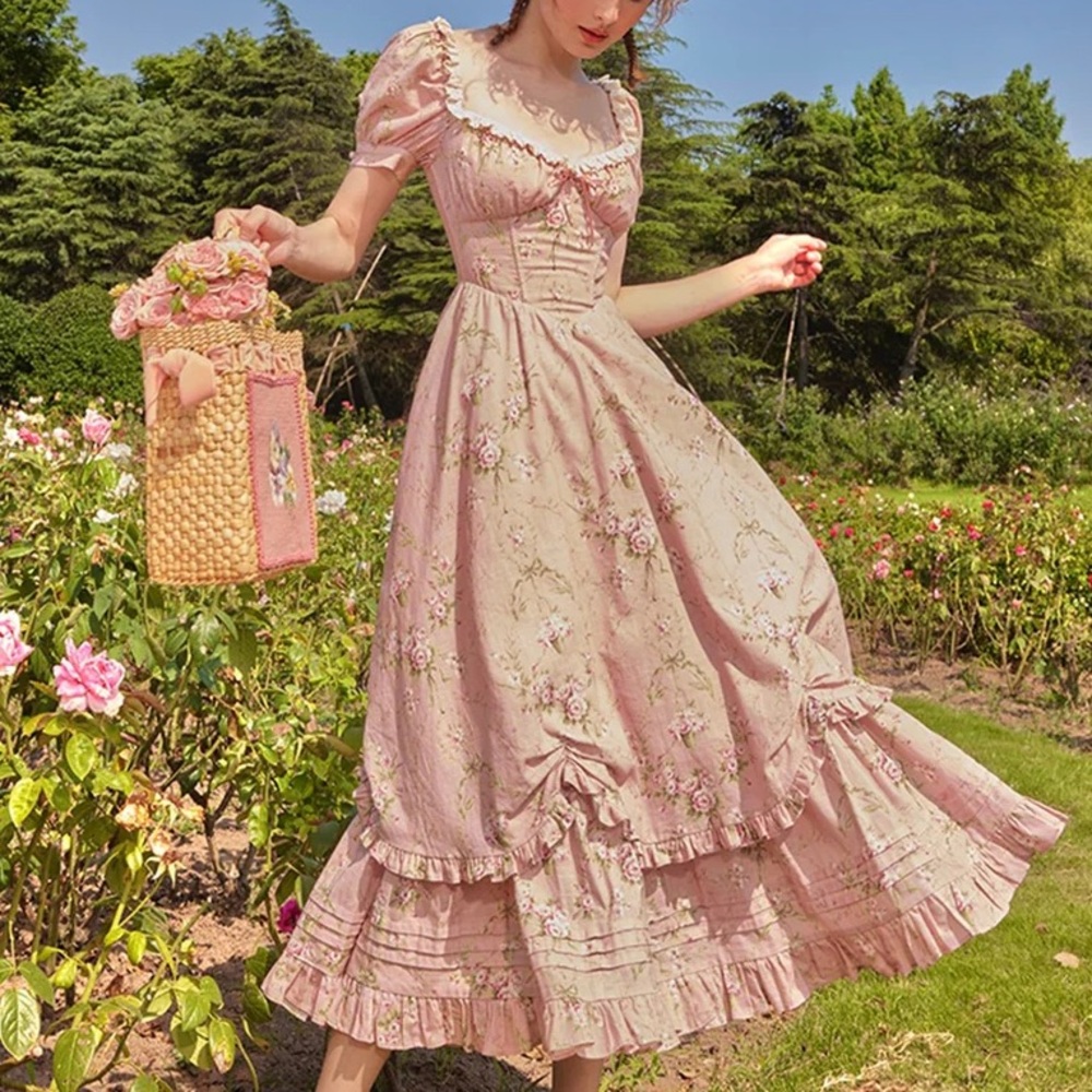 NWOT Lacemade “Rosa Rubus Story Corset Dress,” XS